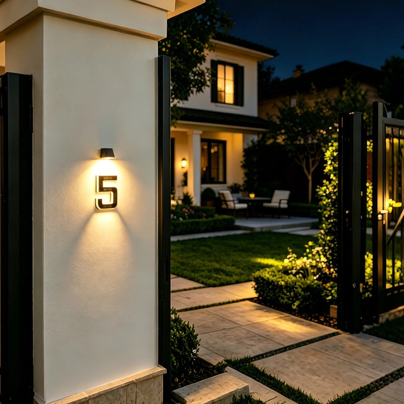 Solar House Number Light