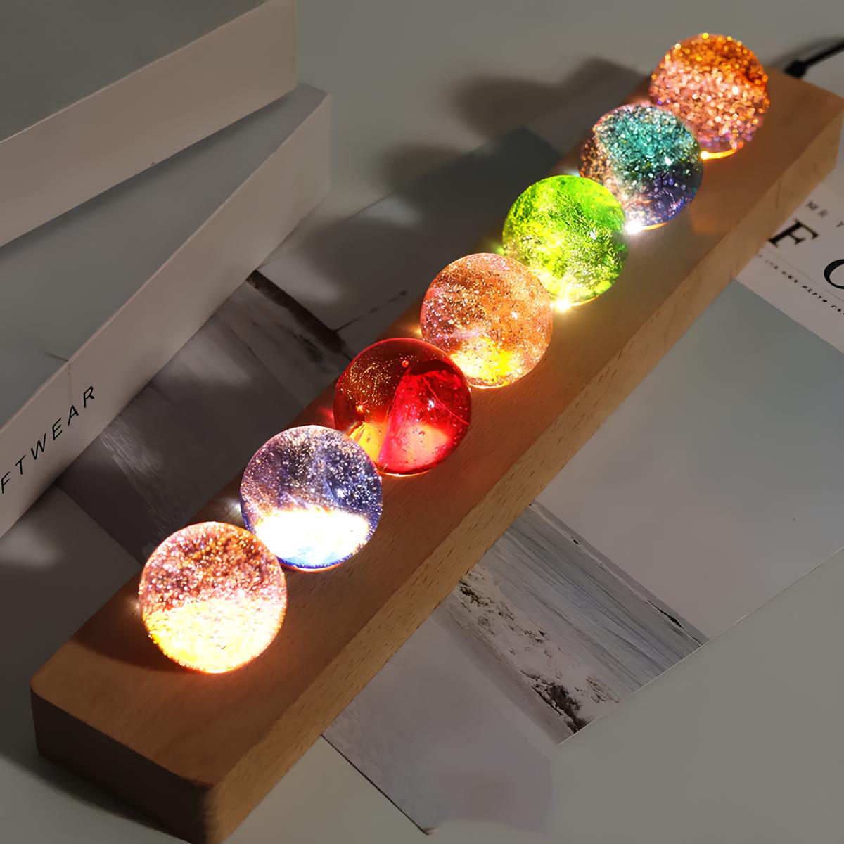 Világító kristály galaxis gömbök