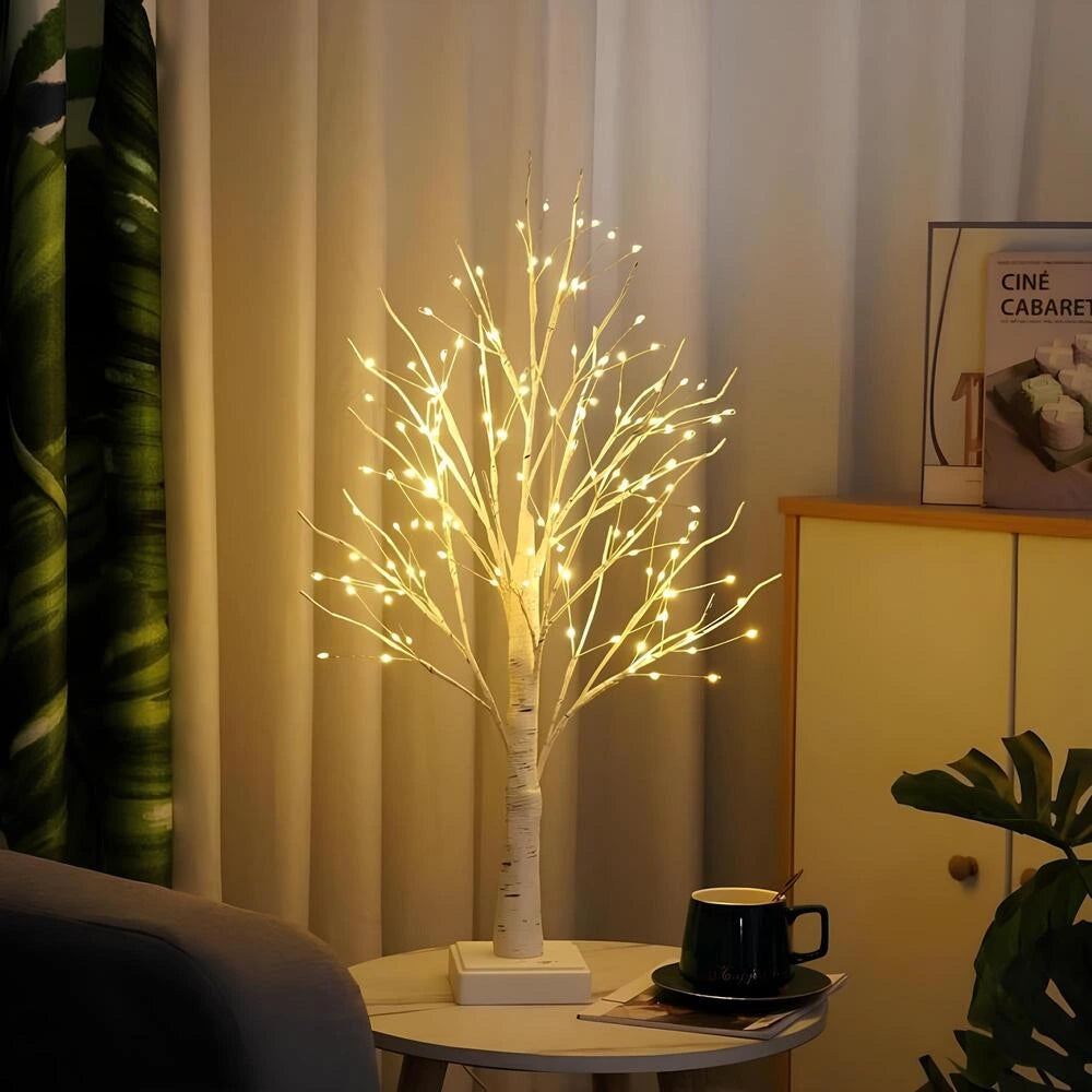 Lampe arbre bouleau nordique