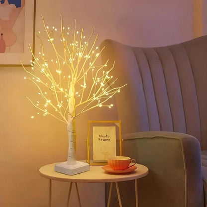Lampe arbre bouleau nordique