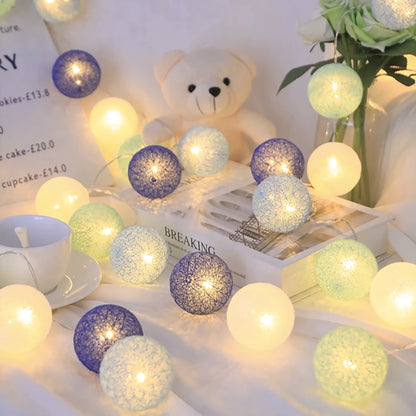 Cotton Ball Garland