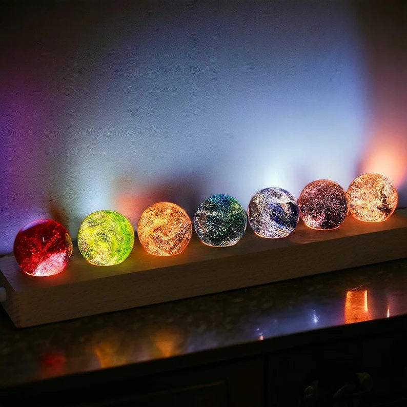 Világító kristály galaxis gömbök